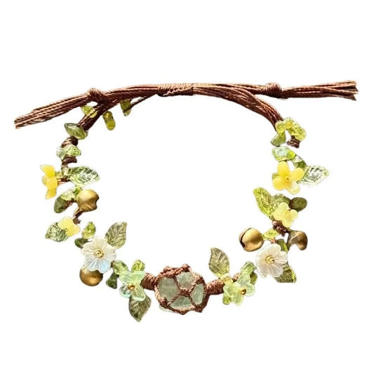 Early Spring Wreath-Handwoven Crystal Bracelets